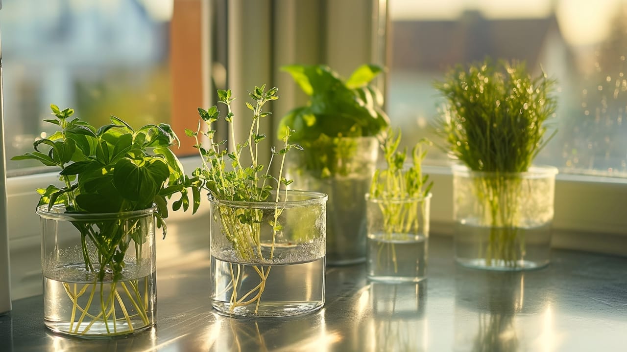 10 Herbs You Can Cultivate In Water Indoors All Year Round